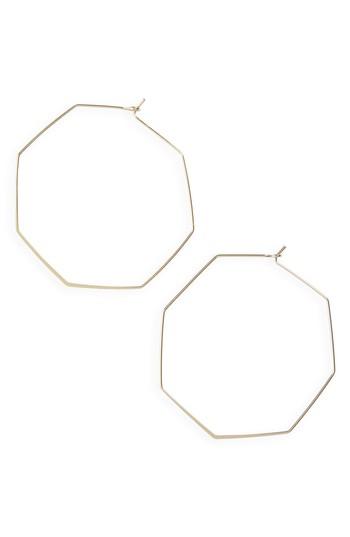 Women's Topshop Hexagon Hoop Earrings