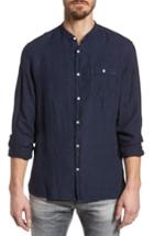 Men's Woolrich John Rich & Bros. Regular Fit Band Collar Linen Shirt - Blue
