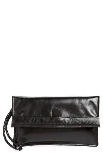 Hobo Arbor Leather Wristlet Clutch - Black