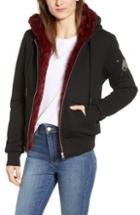 Women's Moose Knuckles Her Bunny Faux Fur Lined Jacket - Black