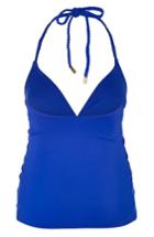 Women's Topshop Halter Maternity Tankini Top Us (fits Like 0-2) - Blue