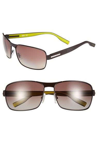 Men's Boss 62mm Polarized Sunglasses - Brown