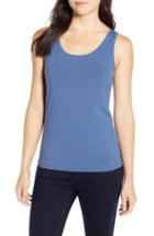Petite Women's Nic + Zoe Stretch Tank, Size P - Blue