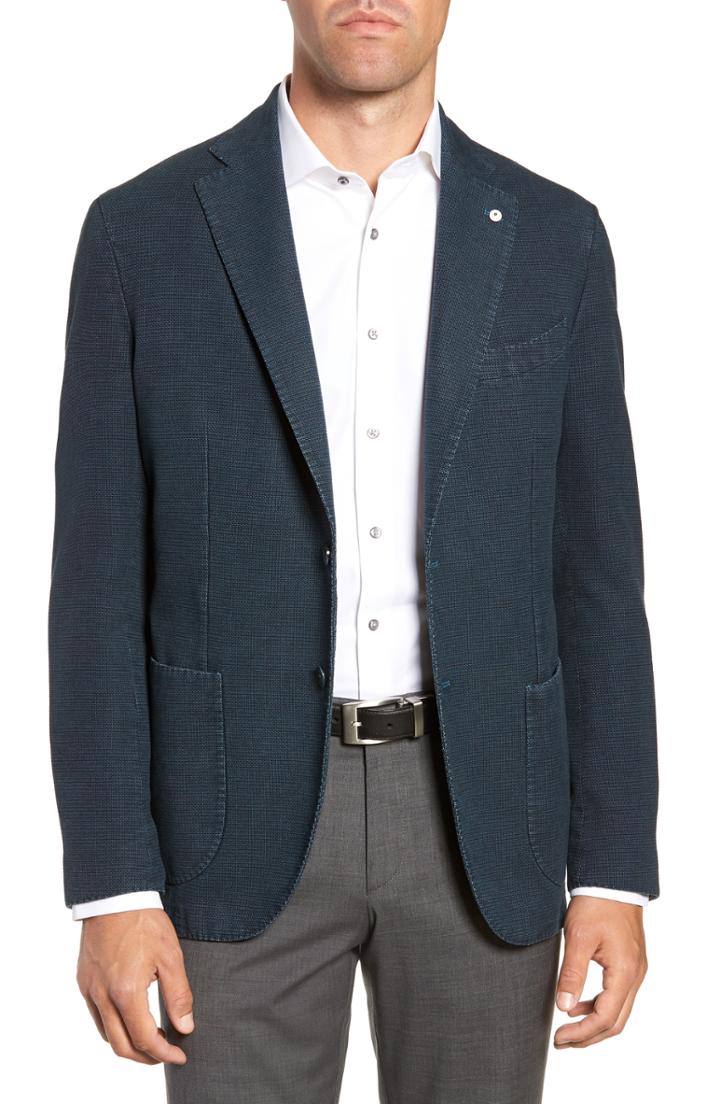 Men's L.b.m 1911 Classic Fit Cotton Blazer Us / 50 Eu R - Green