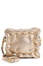 Anya Hindmarch Chubby Cube Crinkled Metallic Leather Crossbody Bag -