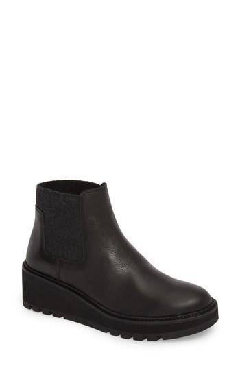 Women's Eileen Fisher Wedge Chelsea Bootie M - Black