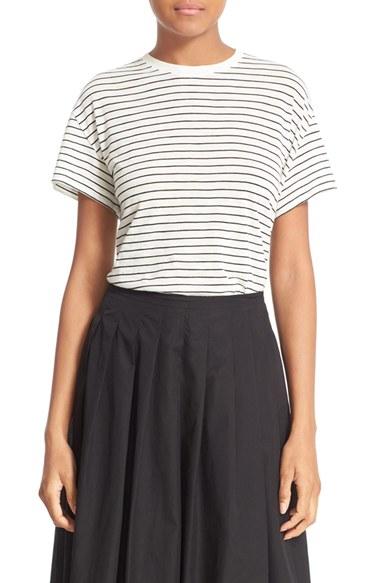 Women's Vince Relaxed Stripe Tee - White