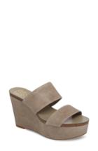 Women's Vince Camuto Varenia Platform Wedge Sandal M - Metallic