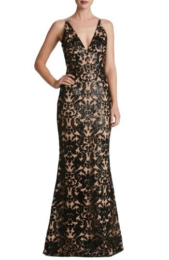 Women's Dress The Population Karen Mermaid Gown - Black