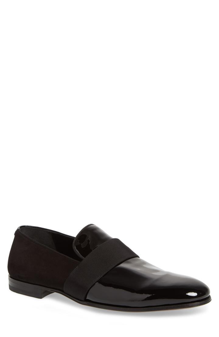 Men's Salvatore Ferragamo Bryden Banded Loafer .5 W - Black