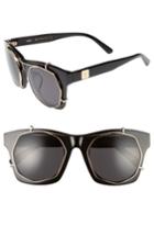 Women's Mcm 50mm Retro Sunglasses - Black/ Shiny Gold