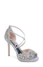 Women's Badgley Mischka Hyper Crystal Embellished Sandal .5 M - Blue