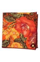 Men's Armstrong & Wilson Orange Tree Cotton Pocket Square, Size - Orange