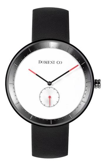 Men's Domeni 'signature' Leather Strap Watch, 40mm