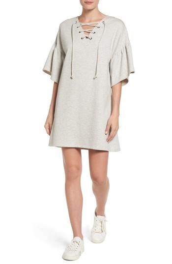 Women's Sanctuary Mariska Fleece Knit Dress - Grey