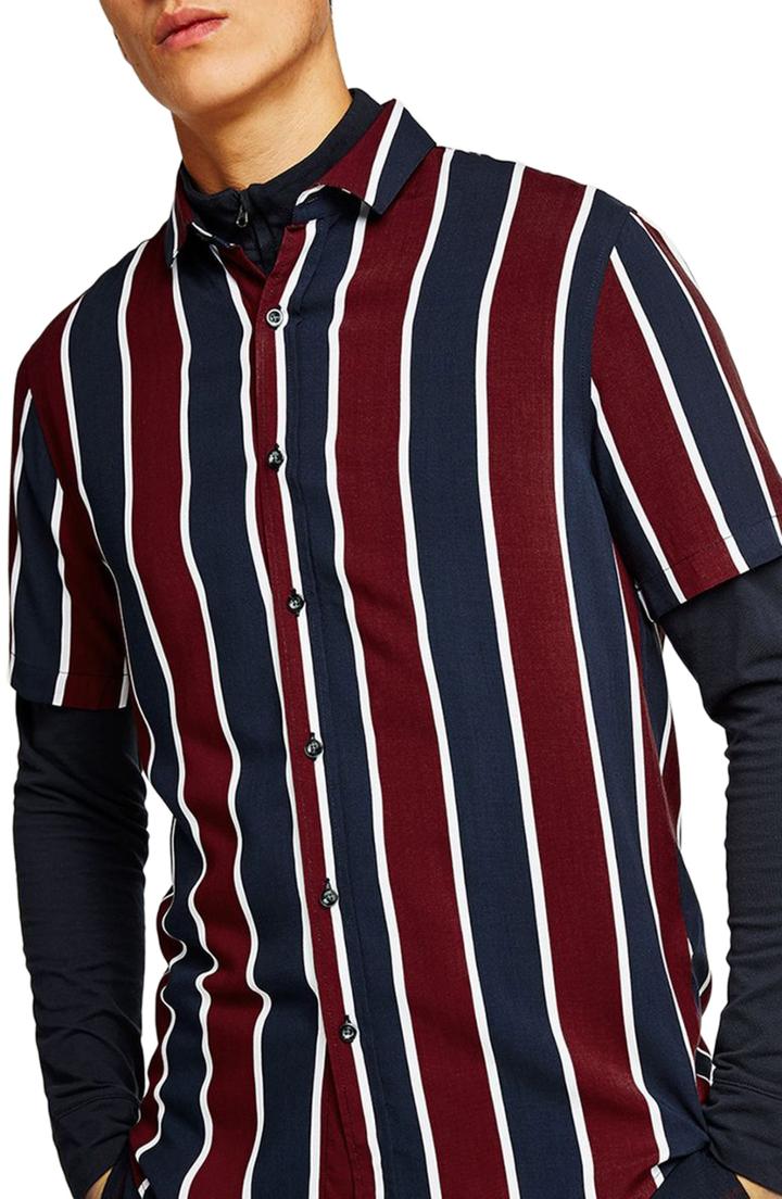 Men's Topman Stripe Viscose Shirt