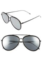 Men's Fendi 57mm Mirrored Lens Aviator Sunglasses -