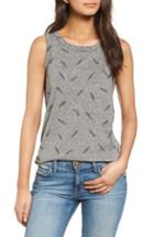 Women's Current/elliott The Muscle Print Tank - Grey