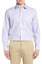 Men's Nordstrom Men's Shop Smartcare(tm) Traditional Fit Check Sport Shirt 32/33 - Purple