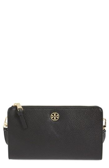 Tory Burch 'robinson' Pebbled Leather Crossbody Wallet -