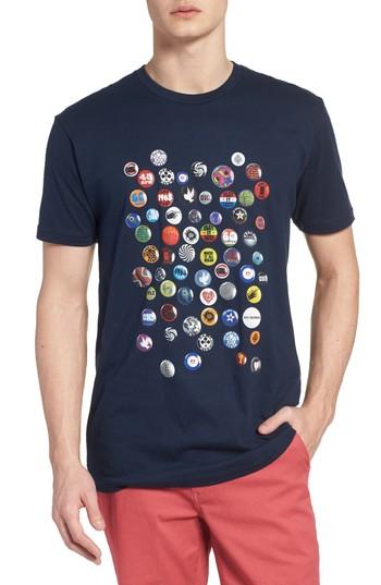 Men's Ben Sherman Pin Badge Crewneck T-shirt - Blue