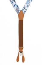 Men's Nordstrom Men's Shop Paisley Cotton Suspenders, Size - Blue Bonnet