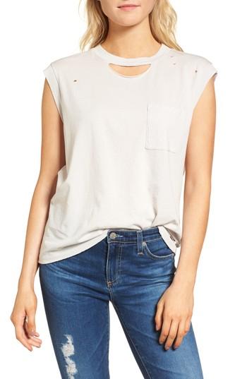 Women's N:philanthropy Serge Deconstructed Pocket Tank - Grey