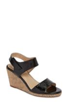 Women's Johnston & Murphy Glenna Wedge Sandal M - Black