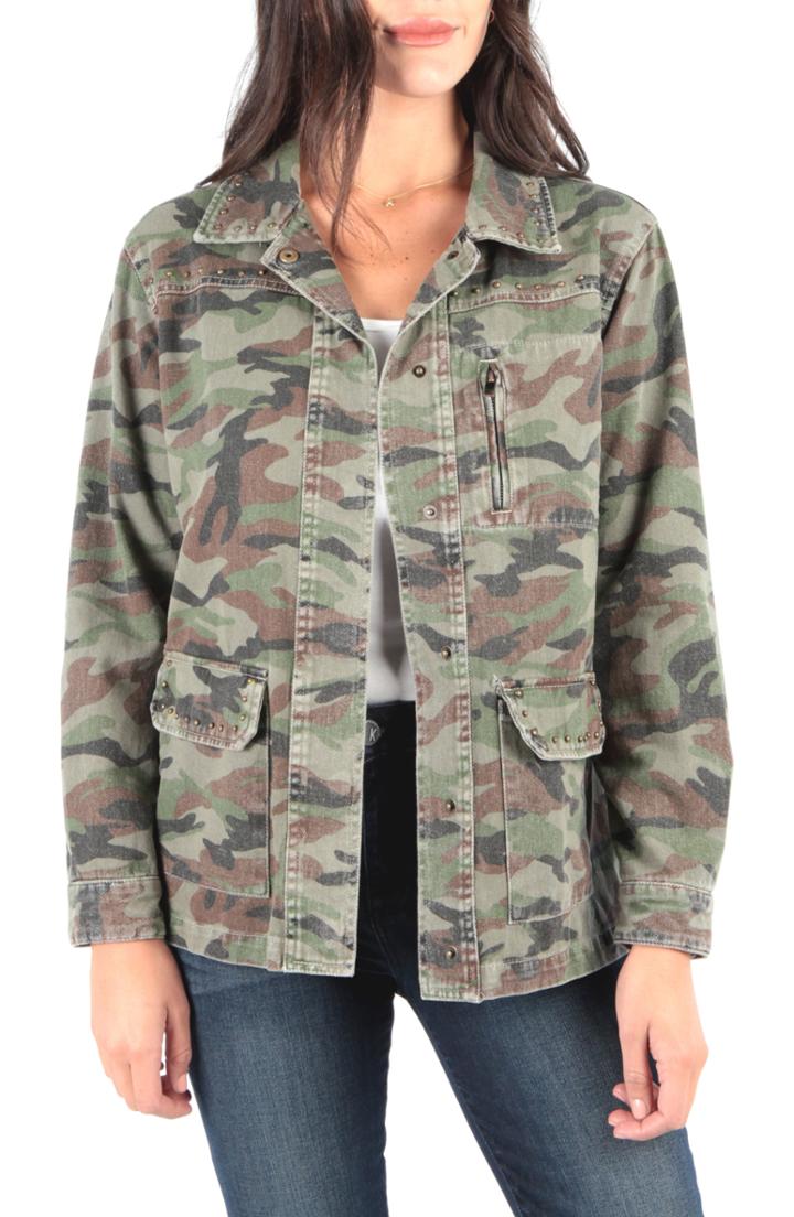 Women's Kut From The Kloth Claudia Camo Jacket - Green
