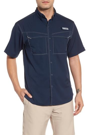 Men's Columbia Pfg Low Drag Offshore Woven Shirt - Blue