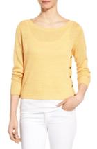Women's Eileen Fisher Bateau Neck Organic Linen Sweater