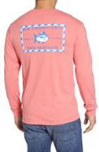 Men's Southern Tide 'skipjack' Long Sleeve Graphic T-shirt, Size - Pink