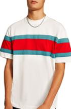 Men's Topman Oversize Stripe T-shirt, Size - White