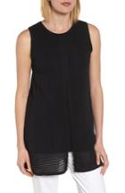 Women's Ming Wang Split Back Tunic Top - Black