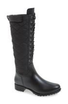 Women's Dav Tofino Quilted Tall Waterproof Rain Boot M - Black