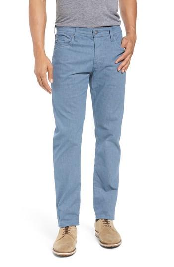 Men's Ag Tellis Slim Fit Stretch Plaid Pants X 36 - Blue