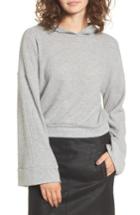 Women's Pst By Project Social T Bell Sleeve Crop Hoodie - Grey