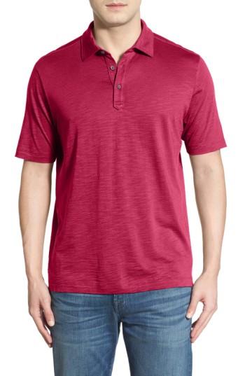 Men's Tommy Bahama 'portside Player Spectator' Pima Cotton Polo, Size Large - Red