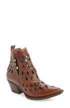 Women's Ariat Chiquita Studded Cutout Bootie .5 M - Brown