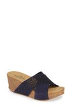 Women's Bos. & Co. Lomi Platform Wedge Slide Sandal .5-7us / 37eu - Blue