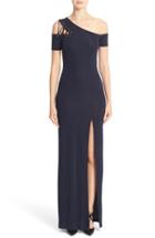 Women's Yigal Azrouel Lace-up Detail One-shoulder Gown