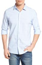 Men's Mizzen+main Hampton Gingham Performance Sport Shirt, Size - Blue