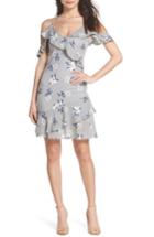 Women's Thml Printed Cold Shoulder Ruffle Dress - Grey