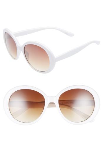 Women's Bp. 55mm Oval Sunglasses - Cream/ Brown