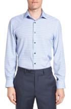 Men's W.r.k Trim Fit Stretch Check Dress Shirt - Blue