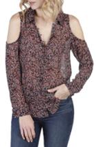 Women's Paige Bellini Cold Shoulder Silk Shirt - Black