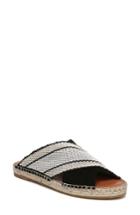 Women's Diane Von Furstenberg Millie Woven Cross Strap Slide Sandal M - Black