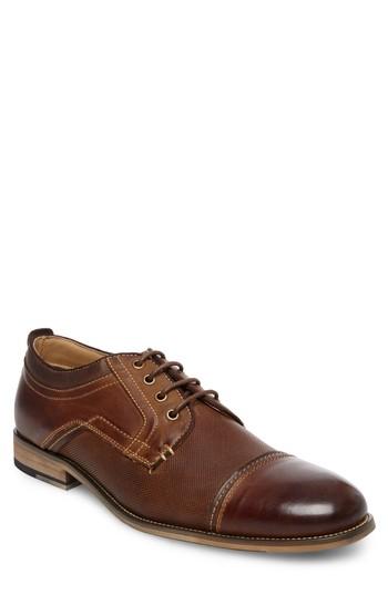 Men's Steve Madden Jakub Cap Toe Derby .5 M - Brown