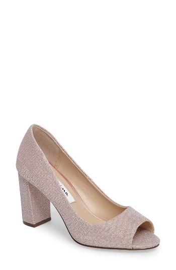 Women's Nina Farlyn Peep Toe Pump .5 M - Pink