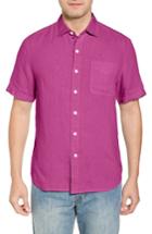 Men's Tommy Bahama Seaspray Breezer Regular Fit Linen Sport Shirt, Size - Pink